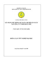 55 Xây dựng hệ thống kế toán chi phí sản xuất tại Công ty TNHHHoàn Phú