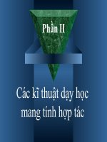 Các kĩ thuật dạy học mang tính hợp tác