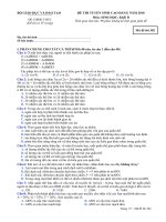 Đề thi tuyển sinh cao đẳng năm 2010 môn sinh học- khối B