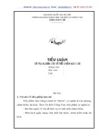 Nghiên cứu về tiểu phẩm báo chí