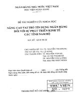 142 Nâng cao vai trò tín dụng Ngân hàng đối với sự phát triển kinh tế các tỉnh Nam Bộ