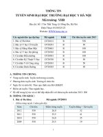 Thông tin tuyển sinh đại học Y Hà Nội