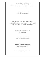 Các giải pháp nâng cao chất lượng dịch vụ Massage mỹ phẩm tại TP.HCM 2006 –2010