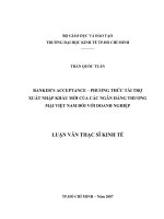 195 Banker’s acceptance – phương thức tài trợ xuất nhập khẩu mới của các Ngân hàng Thương mại Việt Nam đối với doanh nghiệp