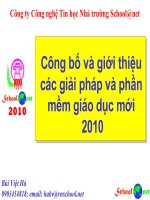 Công bố và giới thiệu các giải pháp và phần mềm giáo dục mới 2010