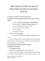 Thực trạng công tác quản lý tiền lương tại công ty xây dựng Lũng Lô