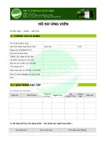 Hồ sơ ứng viên công ty dịch vụ tất thành