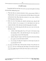 Kết luận  Copolyacrylamit và khảo sát ứng dụng trong chống xói mòn đất nông nghiệp