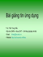 Bài giảng tin học ứng dụng