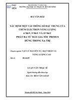 Xác định một vài thông số đặc trưng của chùm Electron năng lượng