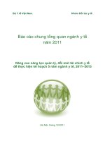 Báo cáo chung tổng quan ngành y tế 2011