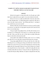 NGHIÊN CỨU NHỮNG NỘI DUNG ĐỔI MỚI VỀ KINH TẾ ĐẤT THỂ HIỆN TRONG LUẬT ĐẤT ĐAI 2003