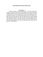 Hoạt động PR trong bảo hiểm xã hội