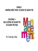 Đại cương về quản trị và quản trị học