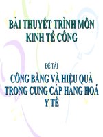HH CÔNG - Y TẾ - CÔNG BẰNG VÀ HIỆU QUẢ