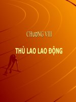 Chương VIII Thù lao lao động