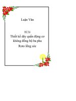 Đề tài ”Thiết kế dây quấn động cơ không đồng bộ ba pha Roto lồng sóc”