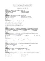 Câu hỏi trắc nghiệm môn Hóa học 10 Ban KHTN