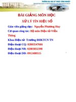 Bài giảng môn học xử lý tín hiệu số