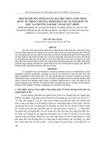 Một số phương pháp giảng dạy học phần công pháp quốc tế