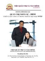 Quản Trị Nhân  Sự - HRM Chiến Lược Công Ty Trong Thời Kỳ Hội Nhập WTO