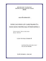 513 Nâng cao năng lực cạnh tranh của Ngân hàng Thương mại Cổ phần Đông Á