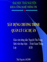 Phân tích thiết kế hệ thống Quản Lý Các Dự án