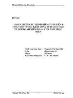 335 Hoàn thiện quy trình kiểm toán chu trình tiền lương và nhân viên trong kiểm toán báo cáo tài chính do Công ty hợp danh kiểm toán Việt Nam