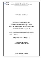 Theo dõi chuyển động của hạt nhân Hydro trong quá trình đồng phân hóa Vinylidene acetylene bằng laser xung cực ngắn