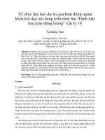 Tổ chức dạy học dự án qua hoạt động ngoại khóa khi dạy nội dung kiến thức bài Định luật bảo toàn động lượng