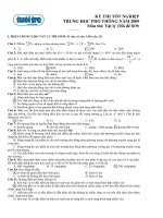 Kỳ thi tốt nghiệp THPT năm 2009 môn Vật lý