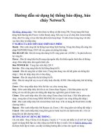 Huong dan su dung bao chay, bao dong NetworX