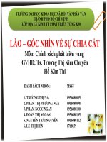 LÀO – GÓC NHÌN VỀ SỰ CHIA CẮT