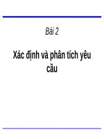 Xác định và phân tích yêu cầu