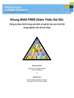 Công cụ thực hành giảm thiểu sai số xã hội trong nghiên cứu về sức khỏe
