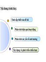 Xây dựng chiến lược kinh doanh cho công ty cổ phần sữa Việt Nam trong năm 2009 - 2014