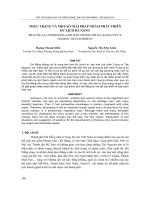 THỰC TRẠNG VÀ MỘT SỐGIẢI PHÁP NHẰM PHÁT TRIỂN  DU LỊCH ĐÀ NẴNG