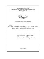 Những vấn đề cơ bản về gia đình Việt Nam trên báo chí đương đại