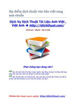 địa điểm dịch thuật văn bản việt sang anh chuẩn