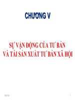 SỰ VẬN ĐỘNG CỦA TƯ BẢN  VÀ TÁI SẢN XUẤT TƯ BẢN XÃ HỘI