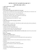 HƯỚNG DẪN ÔN TẬP KIỂM TRA HỌC KÌ  I,  MÔN HÓA HỌC LỚP 12