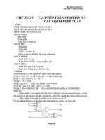 Các phép toán nhị phân và các mạch phép toán