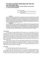 ÁP DỤNG CHƯƠNG TRÌNH RMA2 ĐỂ TÍNH XÓI  TẠI CẦU SÔNG HÀN