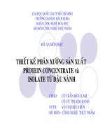 Thiết kế phân xưởng sản xuất Protein Concentrate