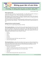 Chủ động với những phản ứng phụ của thuốc chống HIV