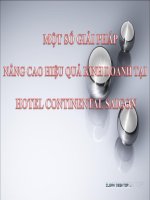 Một số giải pháp nâng cao hiệu quả kinh doanh tại Hotel Continental Saigon