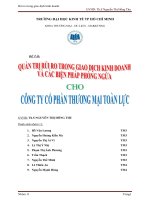 quản trị rủi ro trong giao dịch kinh doanh và biện pháp phòng ngừa