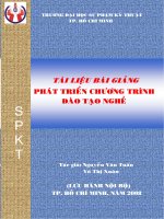 bài giảng phát triển chương trình đào tạo nghề