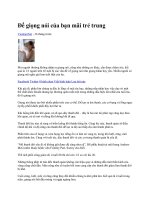 Để giọng nói của bạn mãi trẻ trung