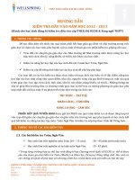 Hướng dẫn kiểm tra đầu vào năm học 2012-2013